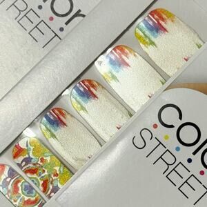 New Color Street “Make A Splash” Artistic Rainbow Motif Nail Strips
